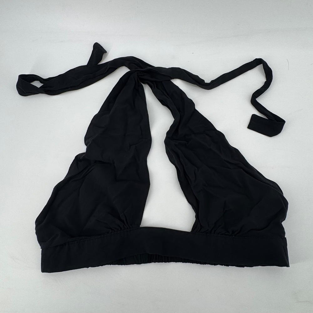 Urban Outfitters Out From Under Black Halter Bralette Plunge Neck Tie Top Medium